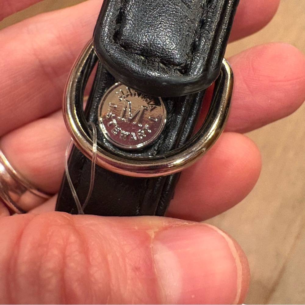 Martha Stewart Black NWT Leather Buckle Dog Collar - Size 16 - Picture 5 of 6